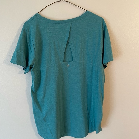 Eddie Bauer Short Sleeve T-Shirt Teal Blue Green Size Large - Picture 2 of 4